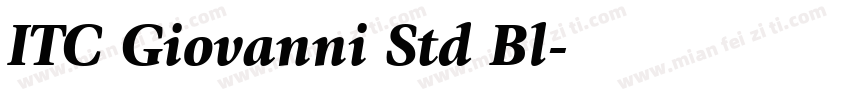 ITC Giovanni Std Bl字体转换